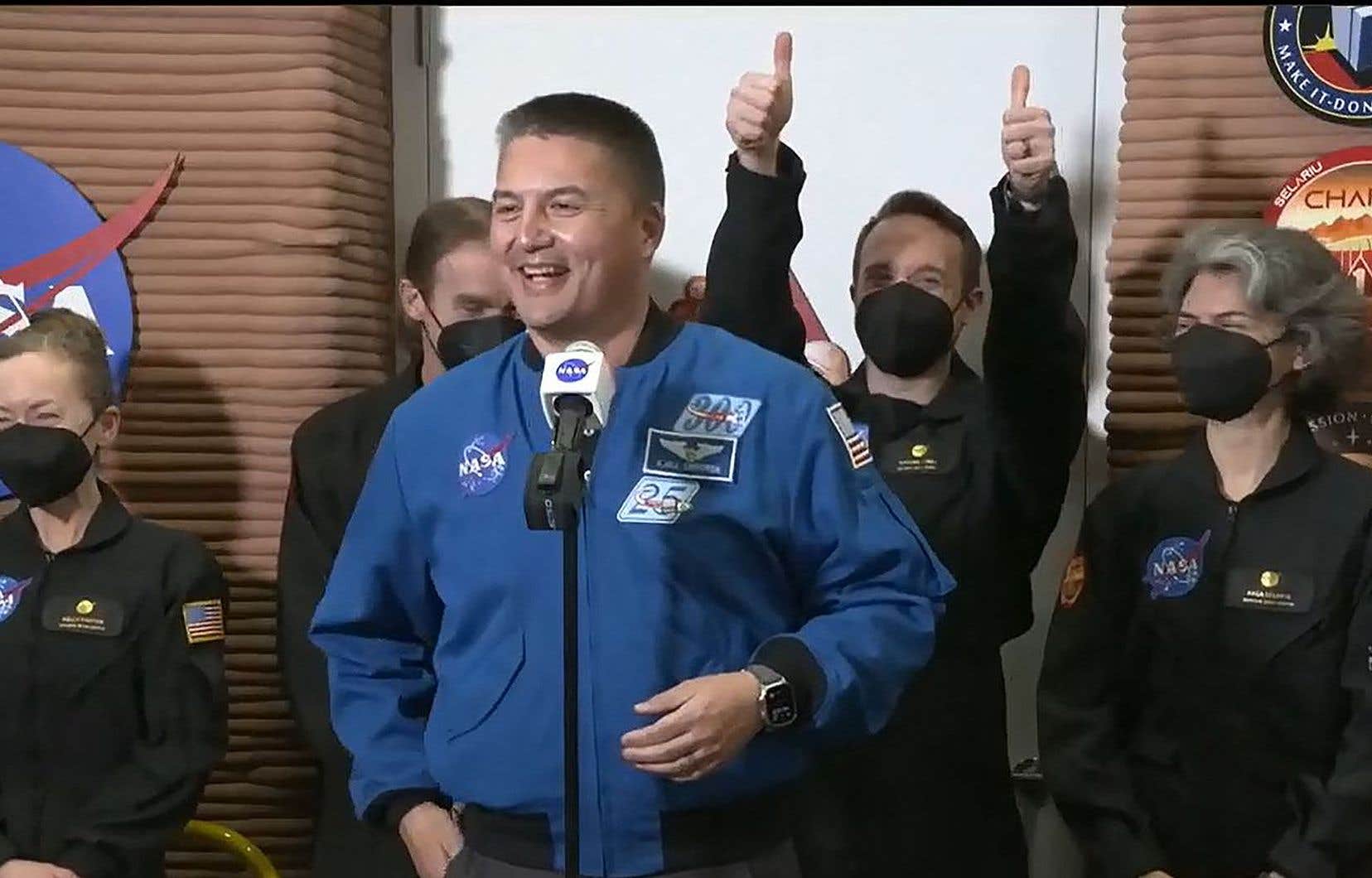 Anca Selariu, Ross Brockwell, Nathan Jones et la cheffe d’équipe Kelly Haston sont restés enfermés 378 jours dans un «habitat martien» à Houston, au Texas, dans le cadre d’une étude de la NASA.